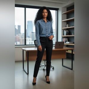 J. Crew Factory Blue Button-Up Shirt